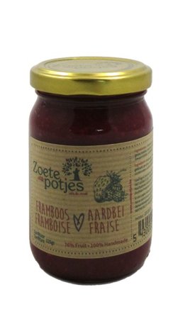 Zoete Potjes - Framboos Aardbei Confituur 225g