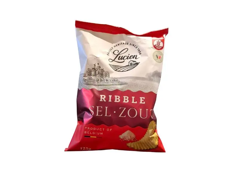 Chips van Lucien - Ribble Zout 125gr 