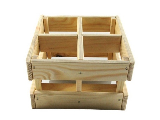 [HO.B4FL] Houten bakje 4fl dik LEEG
